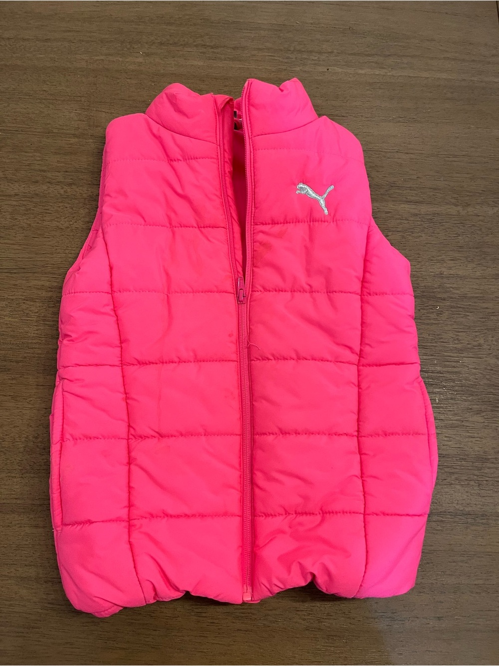 Puma Hot Pink Quilted Puffer Vest